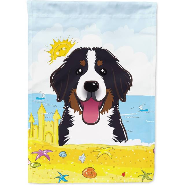 Caroline's Treasures BB2105CHF Bernese Mountain Dog Summer Beach Flag Canvas House  Large  Multicolor