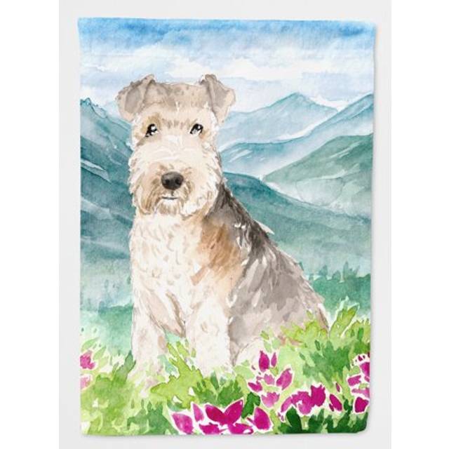 Caroline's Treasures CK2531CHF Mountain Flowers Lakeland Terrier Flag Canvas House Size  Multicolor