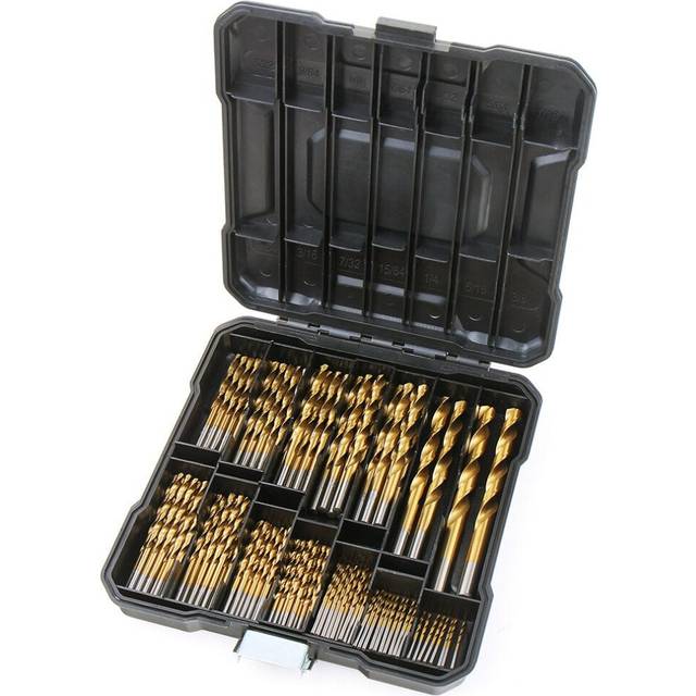 100Pcs HSS Titanium Metric Twist Drill Bits Set 1-10mm For Metal Wood Plastic