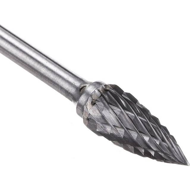 (6) 3x6mm Double Grain Tungsten Steel Grinding Head Rotary Burr Drill Bit Milling Cutter -VARS