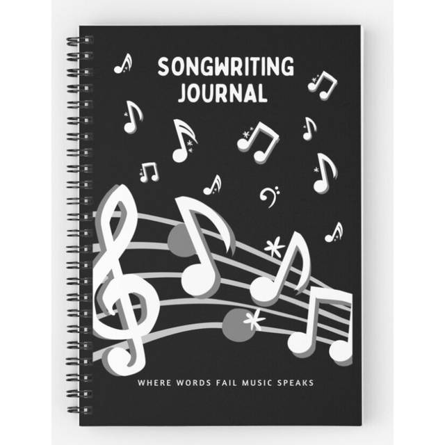 Spiral Notebook Songwriter's Journal Notebook: Journal Notebook Gifts For Songwriters A5 120 Pages