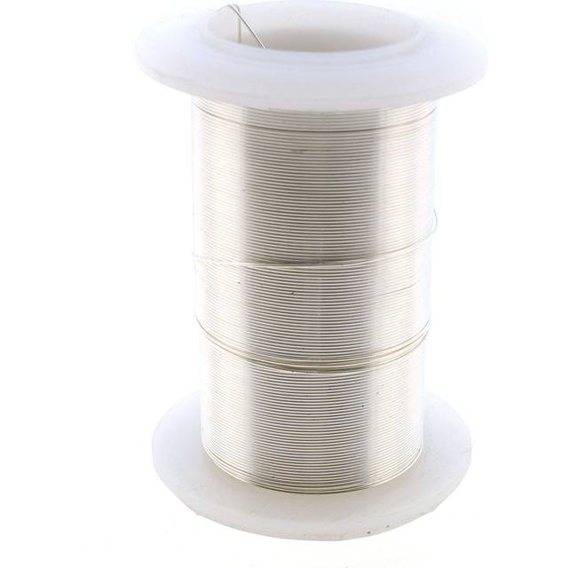 26-Gauge Lacquered Tarnish-Resistant Copper Wire for Jewelry Making 34 Yard 31 Meter Spool(Silver Plated)