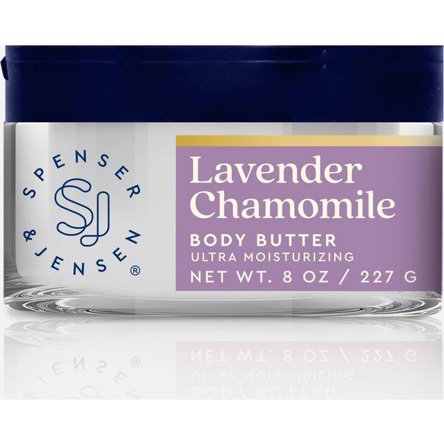 Spenser & Jensen Hydrating Lavender & Chamomile Body Butter - Gentle On All Skin Types - Moisturizing Body Lotion for Women & Men - Paraben Free - 8 O