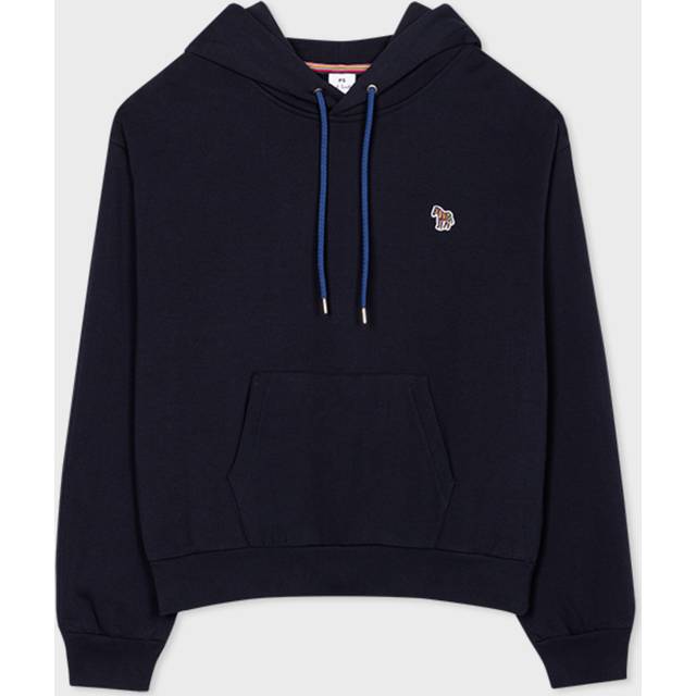 PS Paul Smith Women's Navy Cotton Zebra Logo Hoodie Blue - M