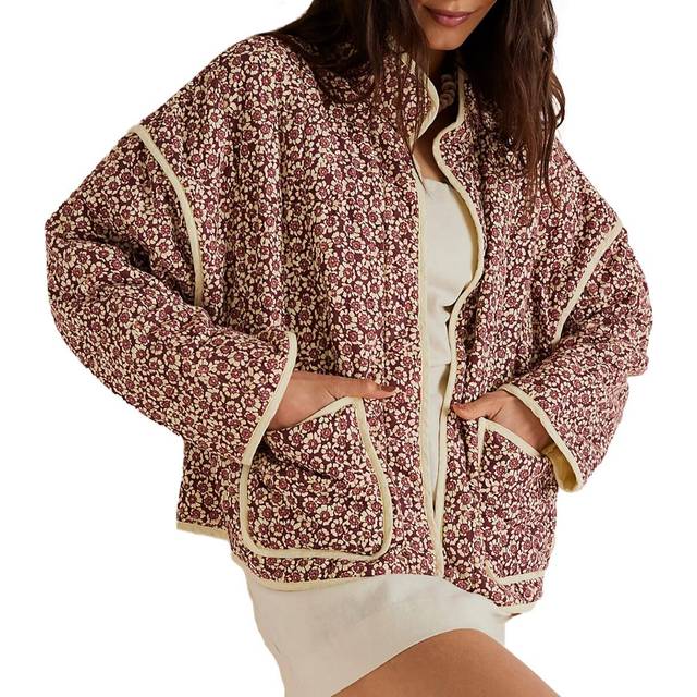 Chloe Jacket in Maroon Combo, Size: Small