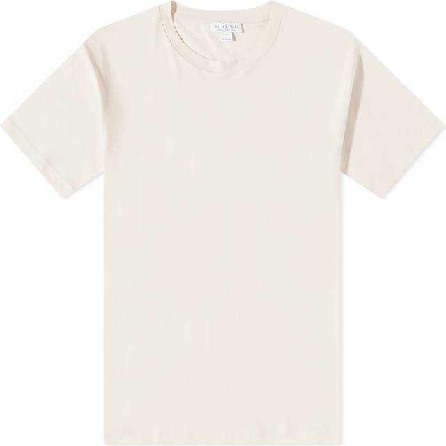 Sunspel Beige Riviera T-Shirt - undyed - XXL