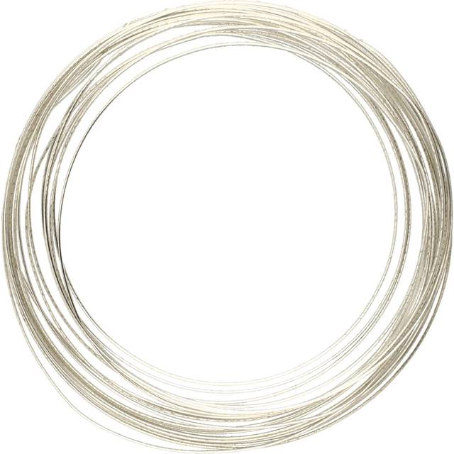 The Beadsmith Half-Round Craft Wire - Wire Elements - Soft Temper - 18 Gauge  4 Yard Coil - Silver Color - Beading Wire Used for Jewelry Mak