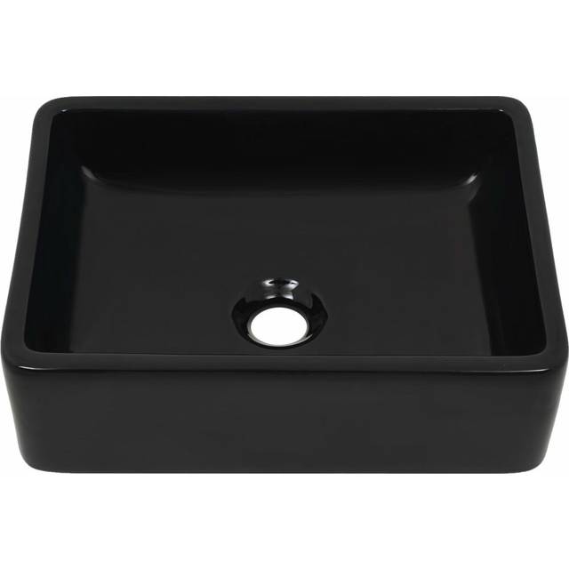 Bristol 410x300mm Ceramic Countertop Bathroom Sink - Black (410mm L X 300mm W X 120mm H)