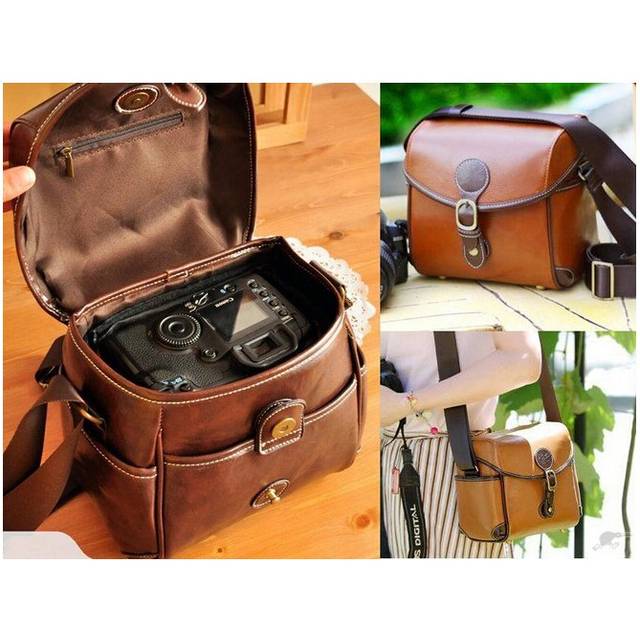 Retro PU Leather Shoulder Bag Camera Case for Canon Canon EOS 650D 600D 550D 70D 60D