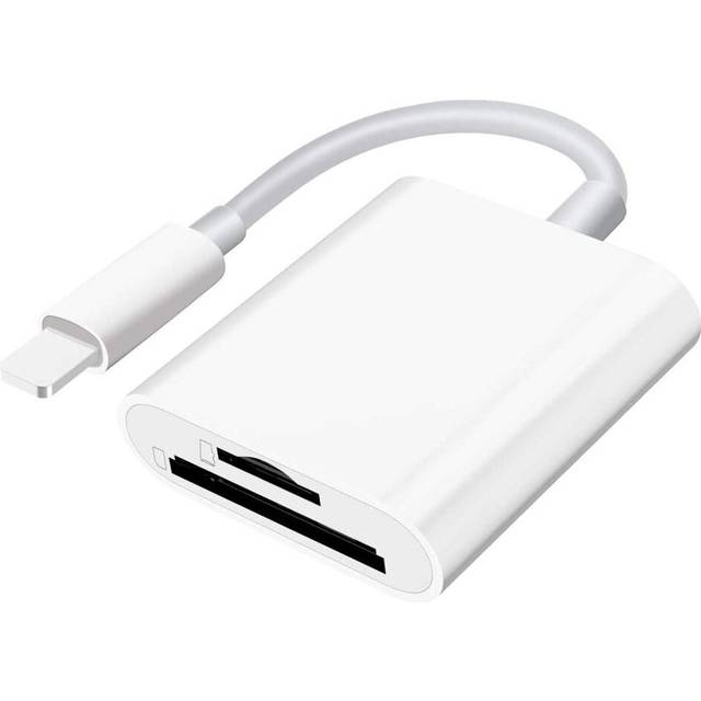Micro Sd Card Reader Plug And Play Dual Card Slot Memory Card Reader Supports SD And TF Card For IPhone IPad Camera