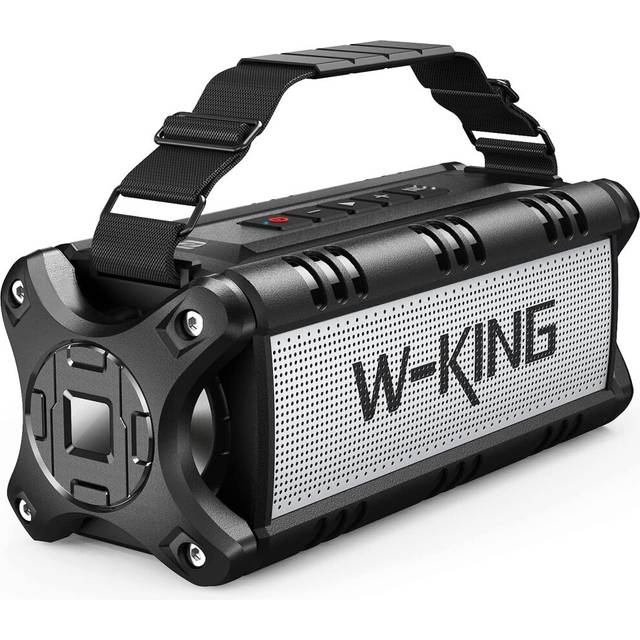 W-KING Bluetooth Högtalare 50W, HiFi Stereo Högtalare Bluetooth Rich Bass/EQ/IPX6 Vattentät, Bärbar Kraftfull Bluetooth-högtalare Power Bank/ 40H-uppspelning/NFC/Micro SD/AUX