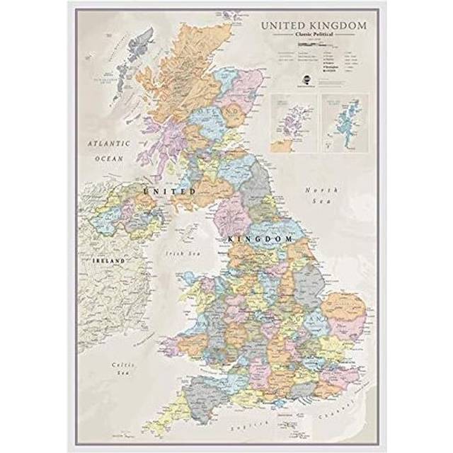 1000 Pieces Adult Wooden Jigsaw-Gift-DIY Decorative Jigsaw Gift Puzzle Game Casual Toy-Map Of The UK 75 * 50CM