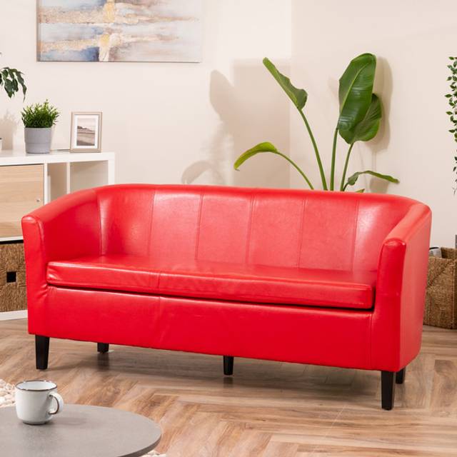 Meriden 3 Seat Tub Sofa - Red