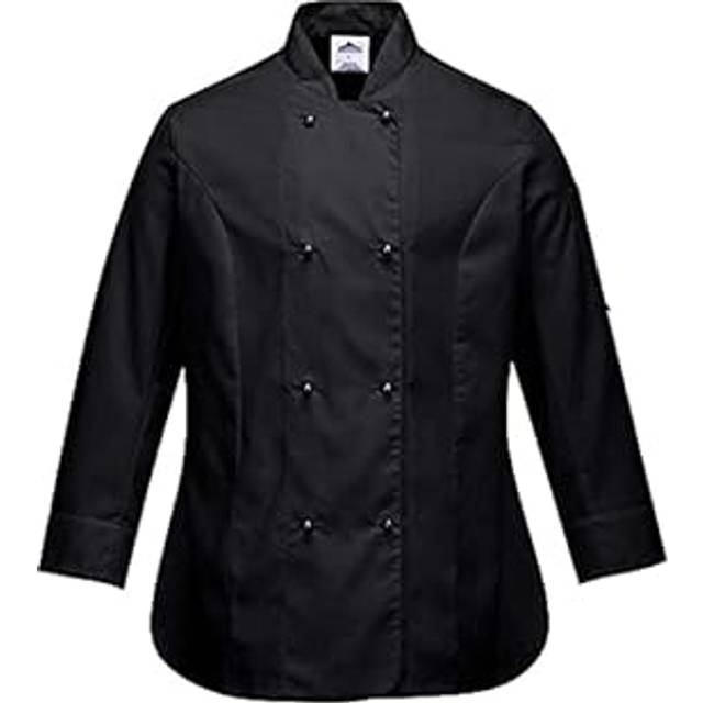 Portwest Rachel Women&apos;s Long Sleeve Chefs Jacket C837 White XS Co