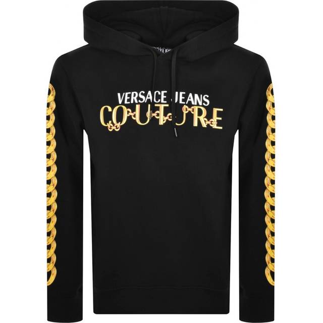 Versace Jeans Couture Black Chain Hoodie - EG89 BLACK + GOLD - XS