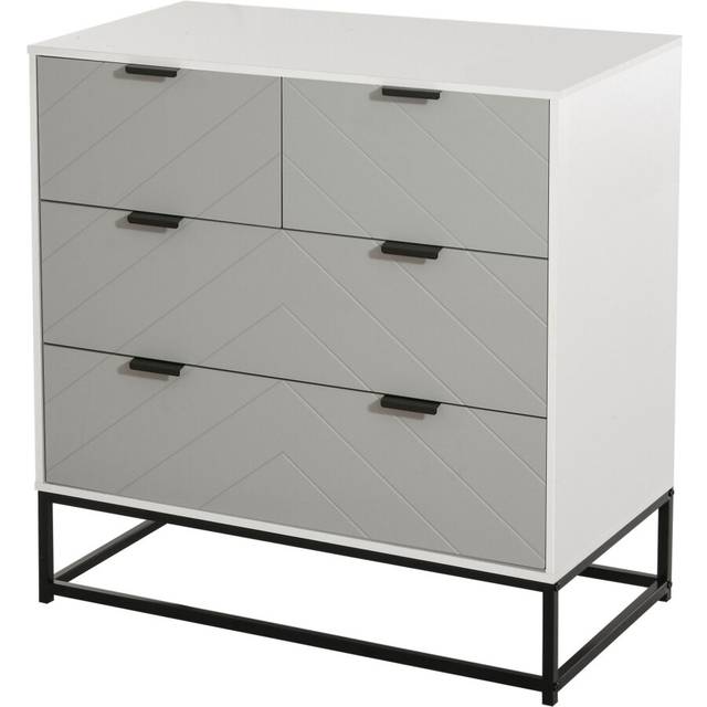 Chest of Drawers with Metal Handles Freestanding Dresser for Bedroom - Living Room Modern Wooden 4 Sideboard Bedroom - Home Living | TJ Hughes