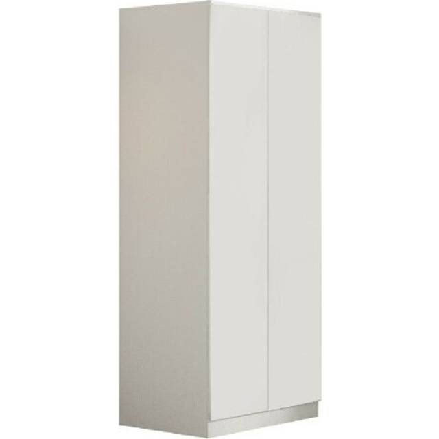 FWStyle Matt White 2 Door Push To Open Soft Close Wardrobe, White