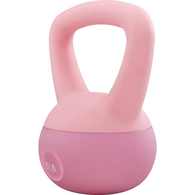 Signature Fitness mjuka kettlebells – havs- och järnsandfyllda vikter för kvinnor och män – färgkodade mjuka vinylkettlebells, 2,3 kg