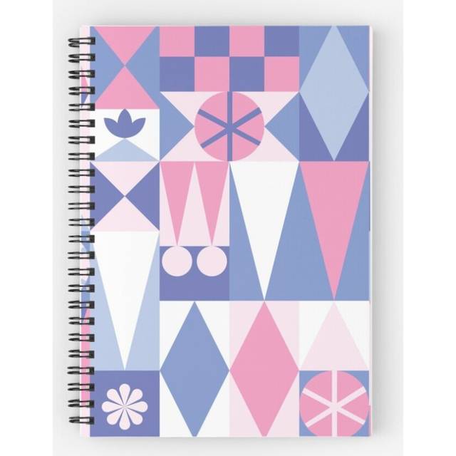 Spiral Notebook Carpet -k and Blue A5 120 Pages