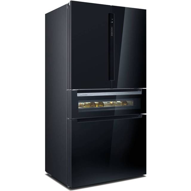 Siemens KF96RSBEA iQ700 American Fridge Freezer With Beverage Drawer - Black