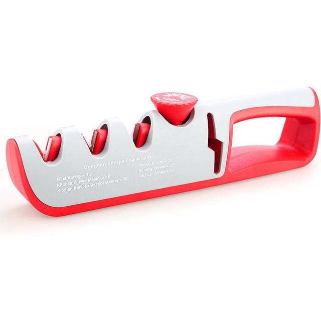 (a-Grey and Red) Knife Sharpener Angle Adjustable 4 Stages Scissors Sharpening stone Professional Kitchen Grinder knives Whetstone Sharpener Tool