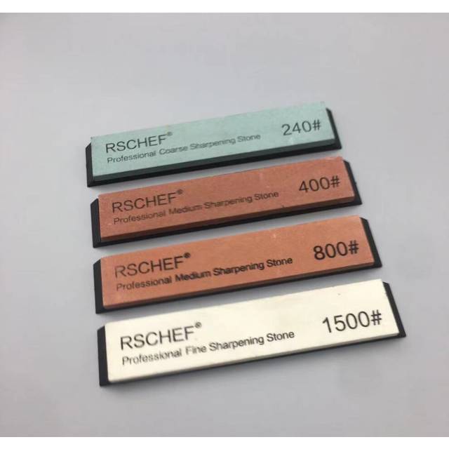 (a-Black Whetstone) 4PCS Big Size Professional Sharpening Stone  Angle Kitchen Knife Grindstone White Corundum Whetstone  Kitchen Tools Grind Stee