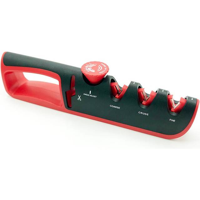 (a-4in 1 black red) [hot]Knife Sharpener Professional Kitchen Knives Grinder Scissors Sharpening Tungsten Diamond Ceramic Angle Adjustable Sharpener