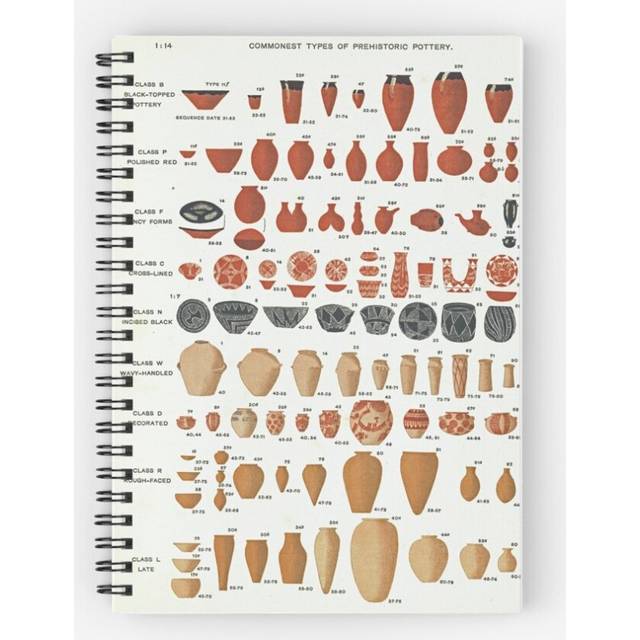 Spiral Notebook Petrie's Pottery Seriation A5 120 Pages