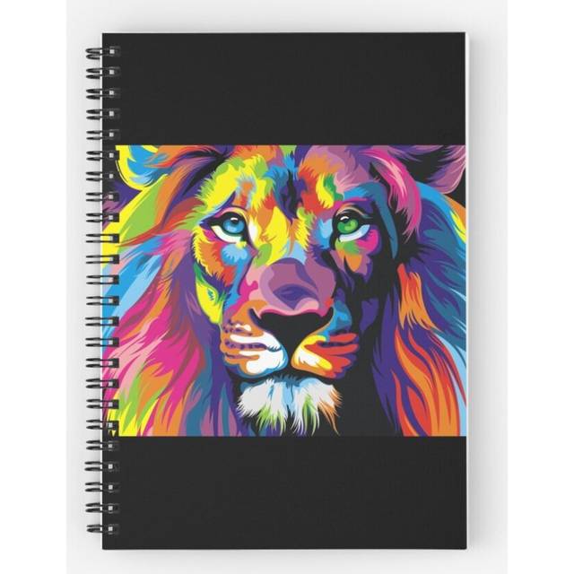 Spiral Notebook Banksy Rainbow Lion Graffiti Pop Art Painting A5 120 Pages