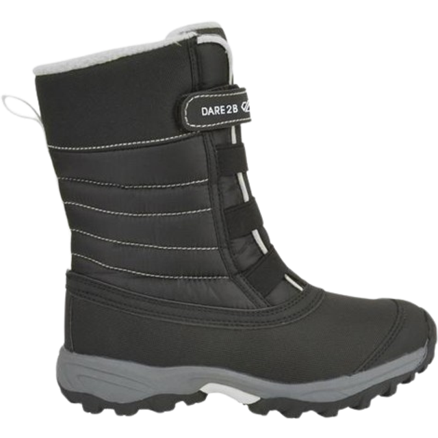 Dare 2b Kids Water Repellent Skiway II Fleece Lined Snow Boots Black White, Size: Eu37/Uk4