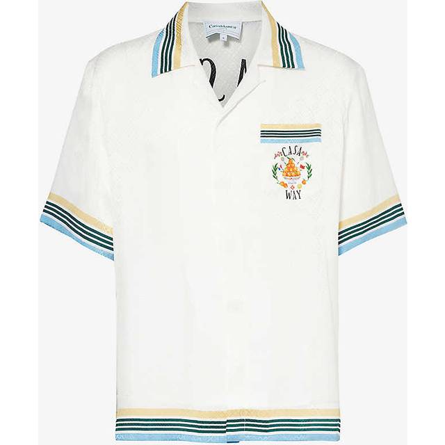 CASABLANCA Casa Way Printed Silk Shirt - White