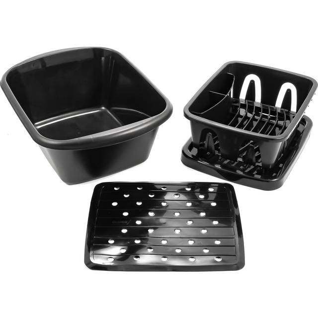 Camco 43518 svart diskho kit med diskdränering, diskpanna och diskbänk matta