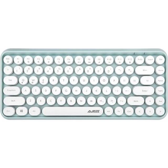 Ajazz 308i Bluetooth 3.0 Wireless Keyboard 84 Classic Round Keys Support Windows/iOS/Android And Other Common Systems - Green