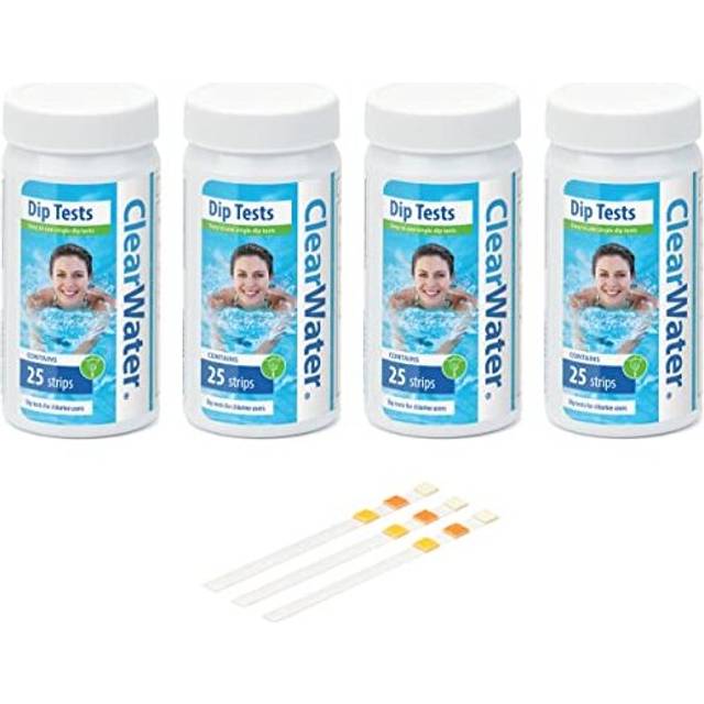 Hot Tub, Pool and Spa Test Strips x 100-3 in 1 - Measures Chlorine, PH and Total Alkalinity