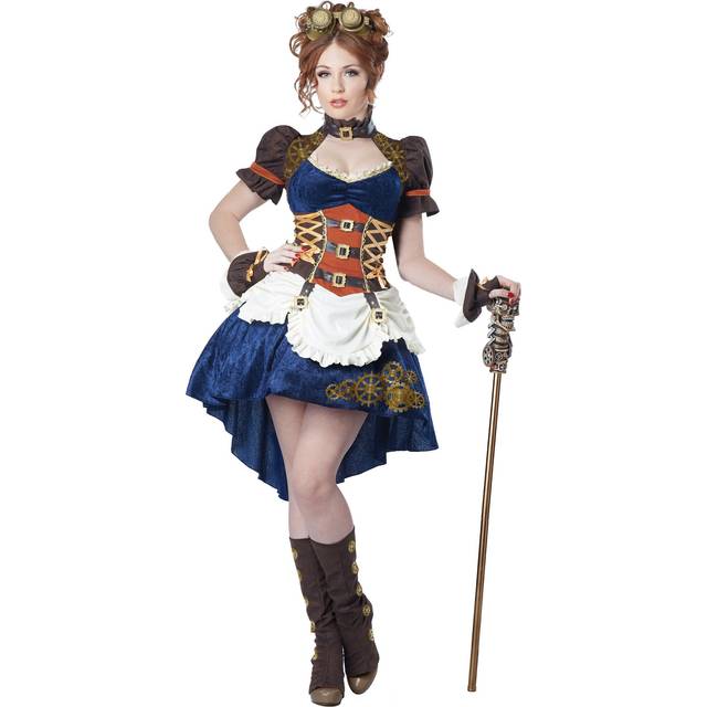 Steampunk Fantasy Women's Costume - Brown&#47;Blue (XS)