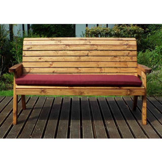 Fugate Wooden Bench - Burgundy (98cm H X 170cm W X 74cm D)