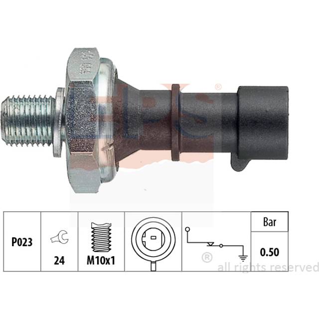 Oil Pressure Switch Made in Italy - OE Equivalent 1.800.141 EPS Facet 1800141