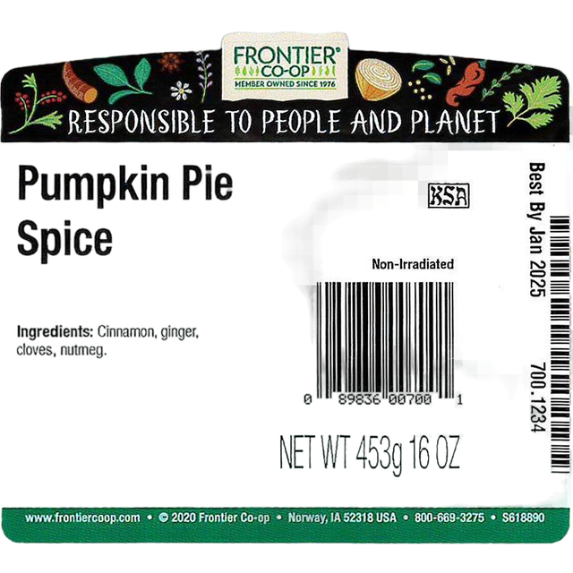 Frontier Co-Op Pumpkin Pie Spice 16 oz
