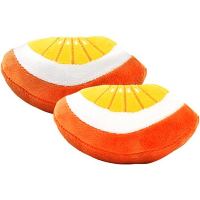 5 PCS Stuffed Toy Plush Sound Fruits Vegetables Pets Toy, Color: Navel Orange