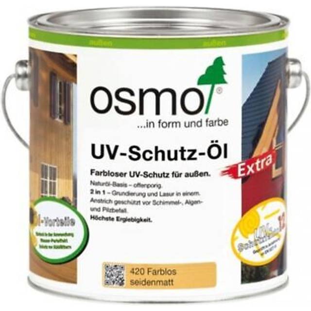 Osmo - uv Protection Oil Extra - Clear - Satin with Film Protection - 2.5 Litre