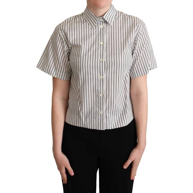 Dolce & Gabbana, Shirts, female, White, L, Striped Shirt Blouse Top