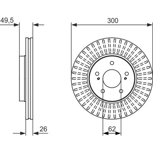 Bosch 0986479787 Brake Disc (BD1617)
