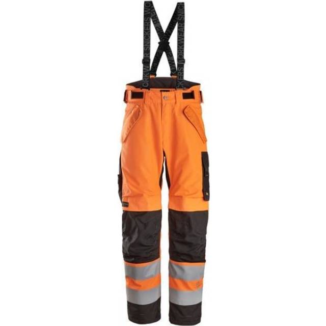 Snickers 6630 Hi-Vis Cl 2 WP 2-lay Trouser Hi-Vis Orange/Black XL Colo