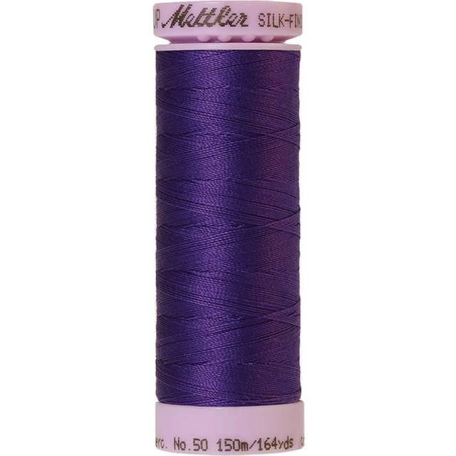 Mettler Silk-Finish 50 Weight Solid Cotton Thread  164 yd/150m  Iris Blue