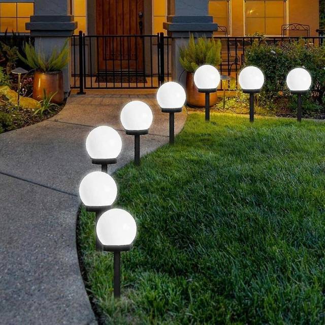 Solar Lights Outdoor, 6 Pack Solar Led Globe Powered Garden Light Waterproof For Yard Patio Walkway