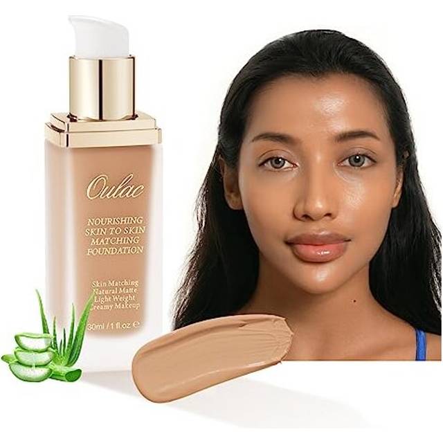 Foundation for Mature Skin by Oulac| Liquid Foundation Matte Foundation Creamy Hydrating Foundation| Buildable Medium to High Coverage Lightweight