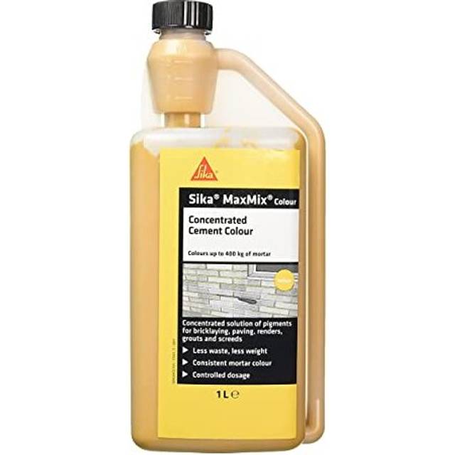 MaxMix Colour  Concentrated Cement Colorant for Mortars Rendering Concrete and Pointing  Yellow  1 Litre