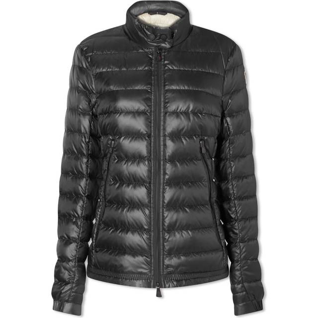 Moncler, Jacka, Dam, M, Nylon, High-necked Zip Jacket - black (M)