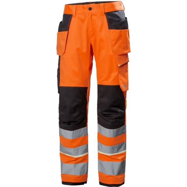 Helly Hansen Workwear Uc-Me Construction Trouser CL2 Hi-Vis Orange/Ebony EU Size - Hi Vis Orange/Ebony