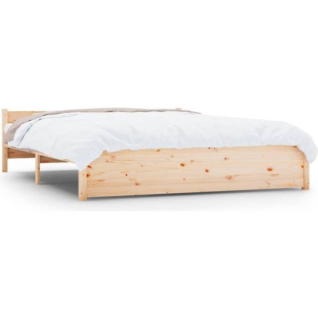 vidaXL Bed Frame Solid Wood 140x190 cm (815024), Brown